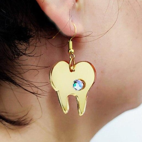 Golden Molar Earrings