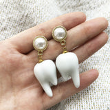 Luxurious Pearly Teeth Earrings