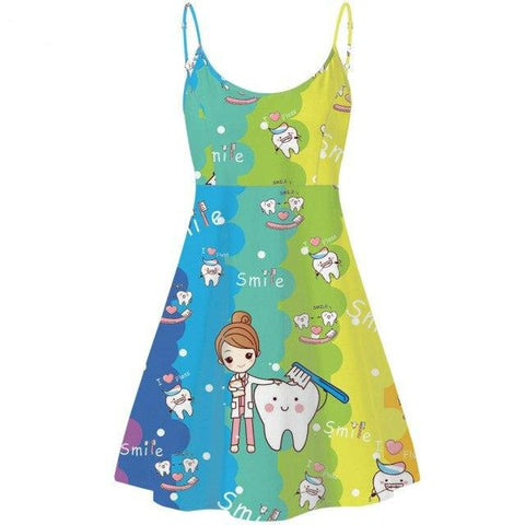 Rainbow Dental Practice Strappy Dress