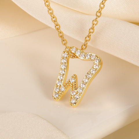 Diamond Embellished Molar Necklace