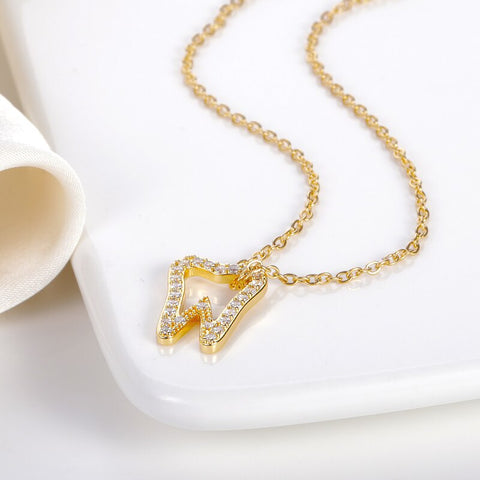 Diamond Embellished Molar Necklace