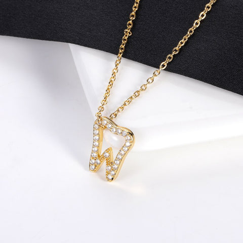 Diamond Embellished Molar Necklace
