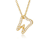 Diamond Embellished Molar Necklace
