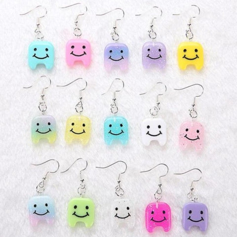 Cute Happy Tooth Earrings