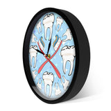 Toothbrushes and Molars Wall Clock