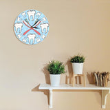 Toothbrushes and Molars Wall Clock