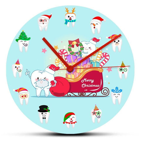 Dental Christmas Wall Clock