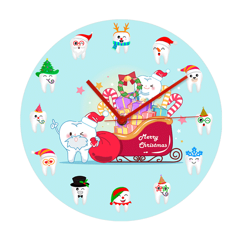 Dental Christmas Wall Clock