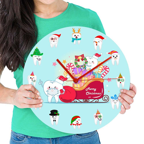 Dental Christmas Wall Clock