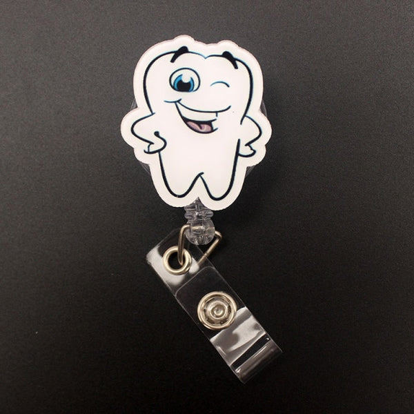 Tooth Wink Retractable badge Holder
