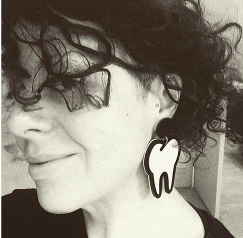 Punk Style Molar Earrings