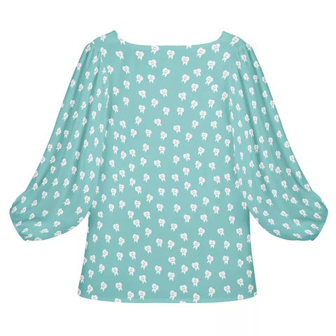 Casual Tiny Teeth Chiffon Blouse