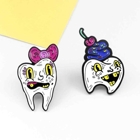 Super Sweet Tooth Pin Couple