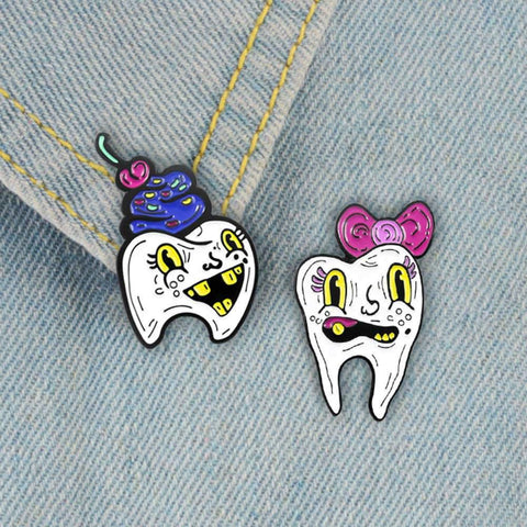 Super Sweet Tooth Pin Couple