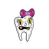 SUPER SWEET TOOTH PIN COUPLE Toothletshop Pink Bow 