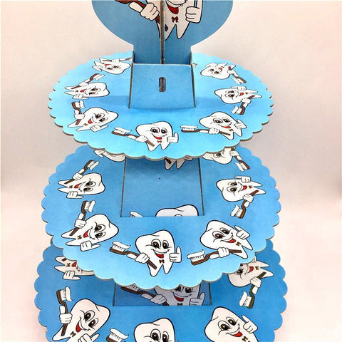 Blue Toothy Cupcake Stand