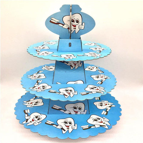 Blue Toothy Cupcake Stand