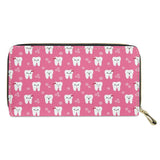 Toothy Pink Wallet - Dentist Card Holder Purse - TOOTHLET