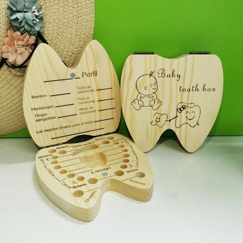 Wooden Kid Tooth Box