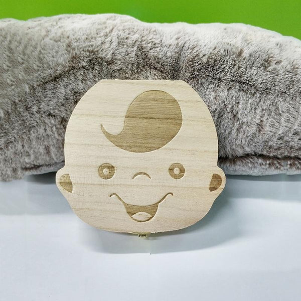 WOODEN KID TOOTH BOX Toothlet BOY 